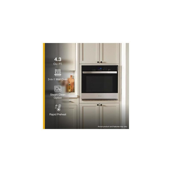 Whirlpool® 4.3 Cu. Ft. Single Self-Cleaning Wall Oven WOES3027LS