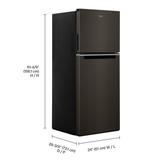 Whirlpool® 24-inch Wide Small Space Top-Freezer Refrigerator - 11.6 cu. ft. WRT312CZJV