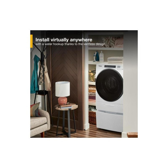 Whirlpool® 5.2 Cu. Ft. I.E.C. Ventless All In One Washer Dryer WFC682CLW