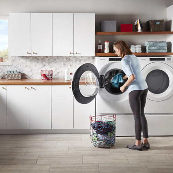 Whirlpool® 15.5" (39.4 cm) Pedestal for Front Load Washer and Dryer with Storage WFP2715HW