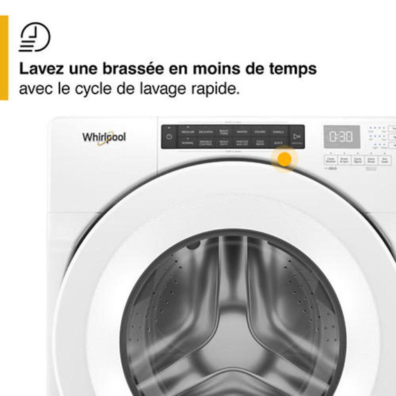 Whirlpool® 5.0 cu.ft I.E.C. Closet-Depth Front Load Washer with Intuitive Controls WFW560CHW