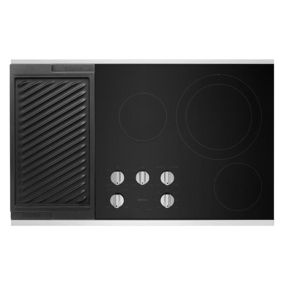Maytag® 36-Inch Electric Cooktop with Reversible Grill and Griddle MEC8836HS