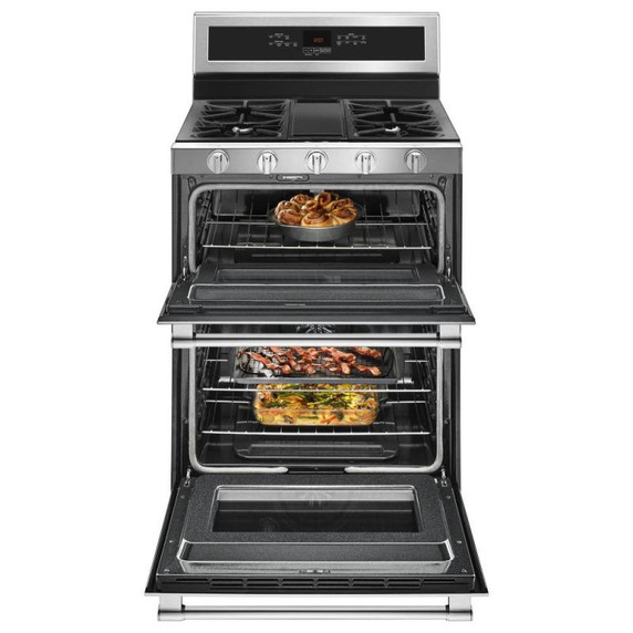 Maytag® 30-INCH WIDE DOUBLE OVEN GAS RANGE WITH TRUE CONVECTION - 6.0 CU. FT. MGT8800FZ