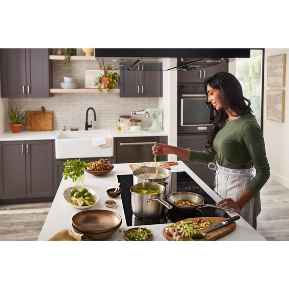 Kitchenaid® 36" Island-Mount, 3-Speed Canopy Hood KVIB606DBS