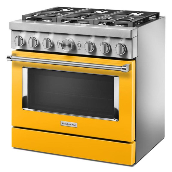 KitchenAid® 36'' Smart Commercial-Style Dual Fuel Range with 6 Burners KFDC506JYP