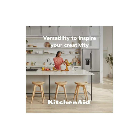 Kitchenaid® 23.8 cu. ft. 36" Counter-Depth French Door Platinum Interior Refrigerator with PrintShield™ Finish KRFC704FPS