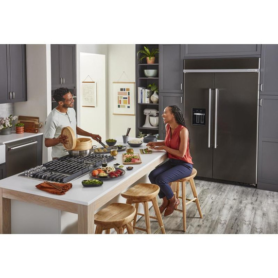 Kitchenaid® 24" Undercounter Wine Cellar with Glass Door and Metal-Front Racks KUWL314KBS