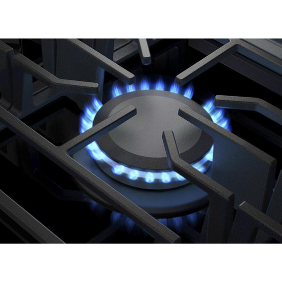 Kitchenaid® 36" Gas-on-Glass Cooktop KCGG536PBL
