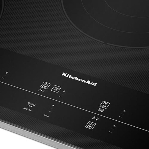 Kitchenaid® 36" Electric Cooktop with 5 Elements and Touch-Activated Controls KCES956KSS