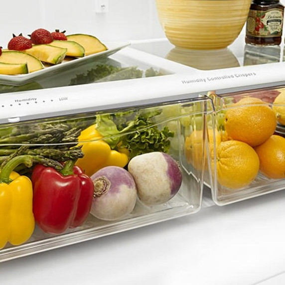 Amana® 33-inch Wide Amana® Bottom-Freezer Refrigerator with EasyFreezer™ Pull-Out Drawer − 22 cu. ft. Capacity ABB2224BRM