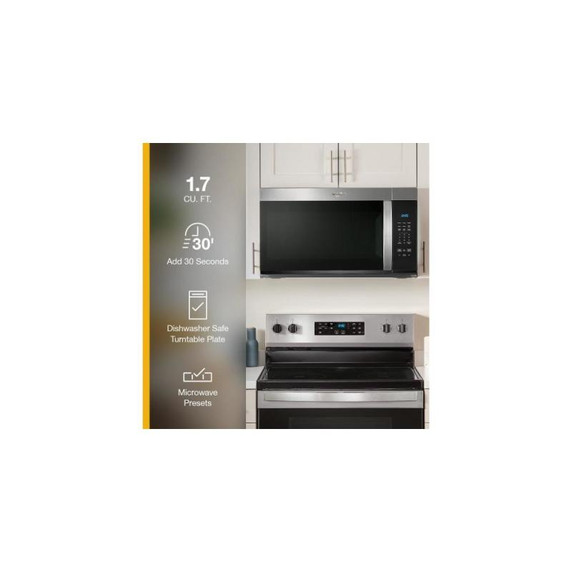 Whirlpool® 30’ W 1.7 cu. ft Over the range Microwave with 900-Watts Cooking Power YWMMS3130RS
