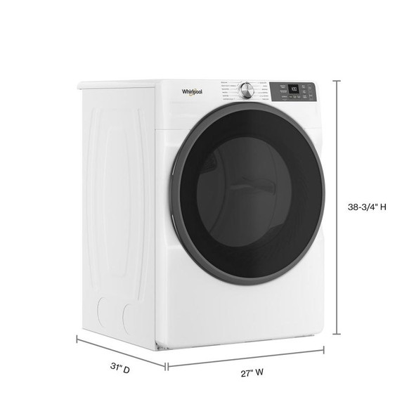 Whirlpool® 7.4 cu. ft. Smart Front Load ENERGY STAR® Electric Dryer with Wrinkle Shield™ Option YWED5720RW