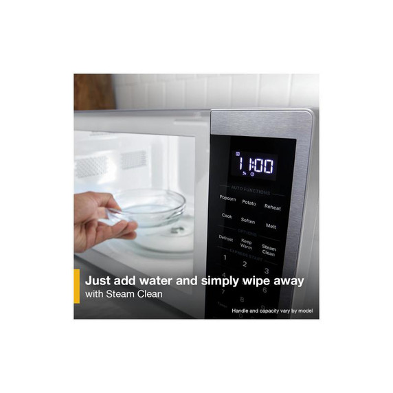 Whirlpool® 0.9 cu. ft. Stainless Steel Countertop Microwave With Steam Clean - 900 watt WMCS3019RS
