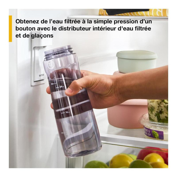 Whirlpool® 36-Inch French Door Refrigerator with Interior Water Dispenser - 31 cu. ft. WRFF3336SW