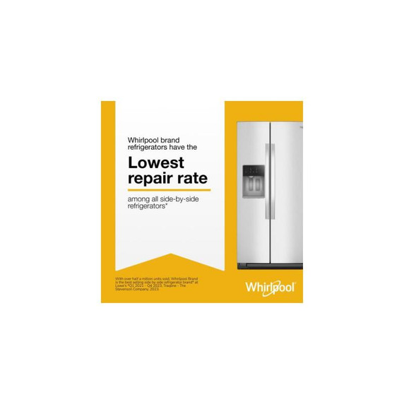 Whirlpool® 36-inch Full Depth Side-by-Side Refrigerator with TruCool™ System WRSF5536RZ