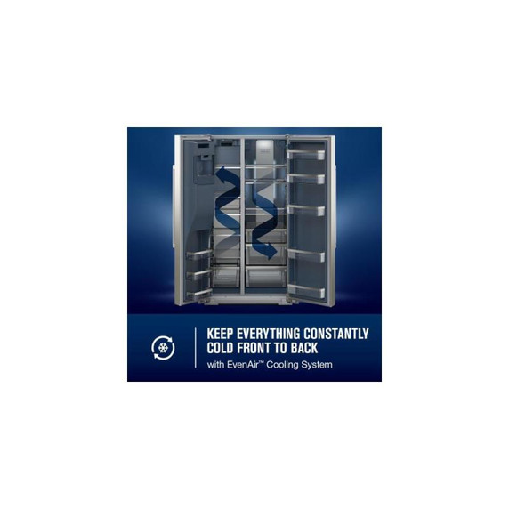 Maytag® 36-inch Wide Full-Depth Side-by-Side Refrigerator with Arctic Blue Interior - 28.3 Cu. Ft. MRSF6636RZ