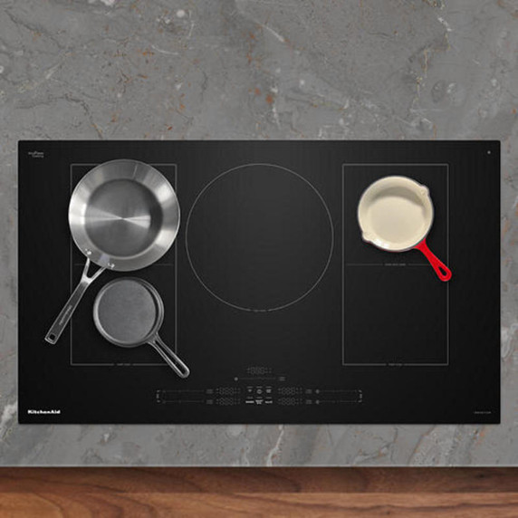 Kitchenaid® 36" Temp Cook™ Induction Cooktop with 5 Cooking Zones KCIT736SBL