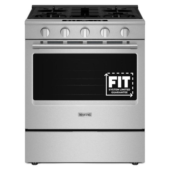 Maytag® 30-Inch Wide Slide-In Gas Range with Grill Mode and No Preheat Air Fry - 5.0 Cu. Ft. MSGS7030SZ