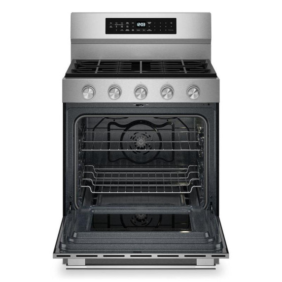 Kitchenaid® 5.0 Cu. Ft. Smart Freestanding Gas Range with Convection Cooking Modes KFGS530SPS
