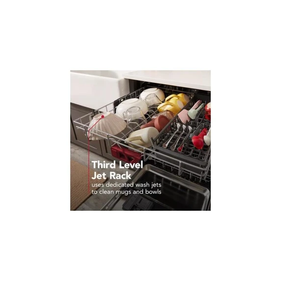 Kitchenaid® Third Level Jet Rack Dishwasher with 40+ Total Wash Jets, 41 dBA KDFS324SBE