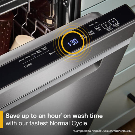 Whirlpool® 24-Inch Dishwasher with Total Coverage Wash Action and Auto Open Air Dry in Fingerprint Resistant Stainless Steel WDPS8024SZ