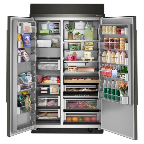Kitchenaid® 30 Cu. Ft. 48" Built-In Side-by-Side Refrigerator with Platinum Interior KBSN748SBE