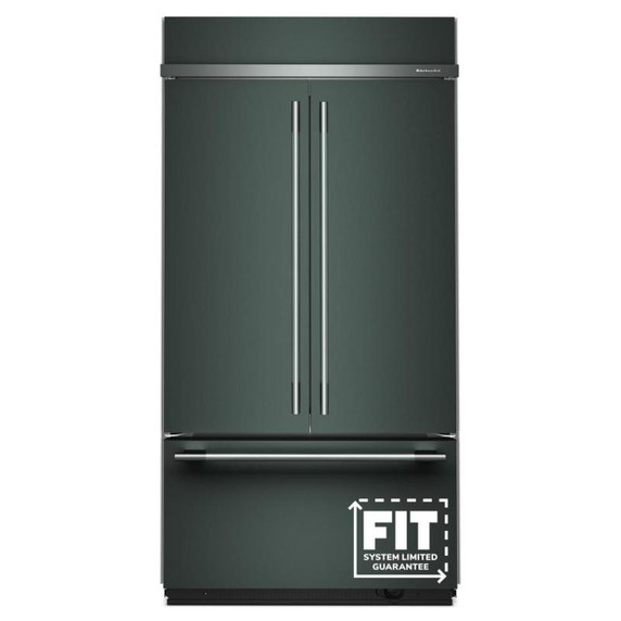 Kitchenaid® 24.2 Cu. Ft. 42" Built-In French Door Bottom Mount Refrigerator with Platinum Interior KBFN542SJP