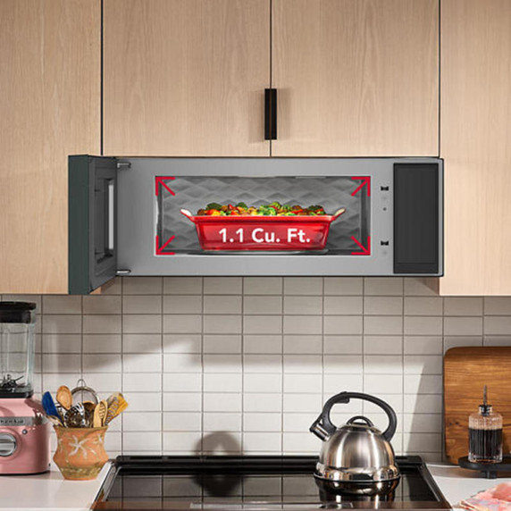Kitchenaid® Smart Low Profile Microwave Hood Combination with Dual Fan Ventilation YKMML550RJP
