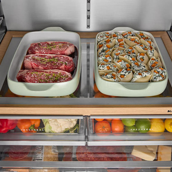 Kitchenaid® 30 cu. ft. French Door Refrigerator with Exterior Water and Ice KRFF436SPS