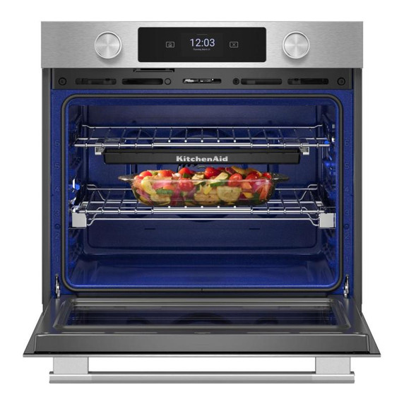 Kitchenaid® 30-inch Smart Electric Single Wall Oven with Assisted Cooking Modes - PrintShield™ Finish KOES730SPS