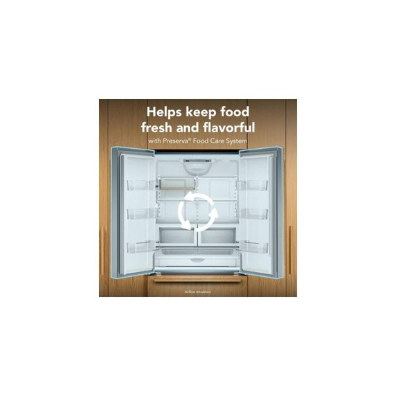 Kitchenaid® 22 Cu. Ft. 36-Inch Panel-Ready Counter-Depth French Door Refrigerator with Internal Water Dispenser KRFC136TPA