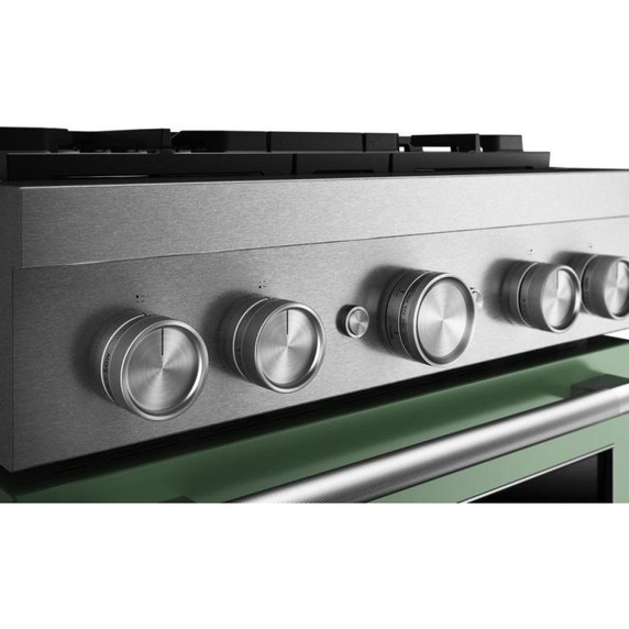 Kitchenaid® 30-Inch 4 Burner Commercial-Style Dual Fuel Range with No Preheat Air Fry Mode KFDS930SDC