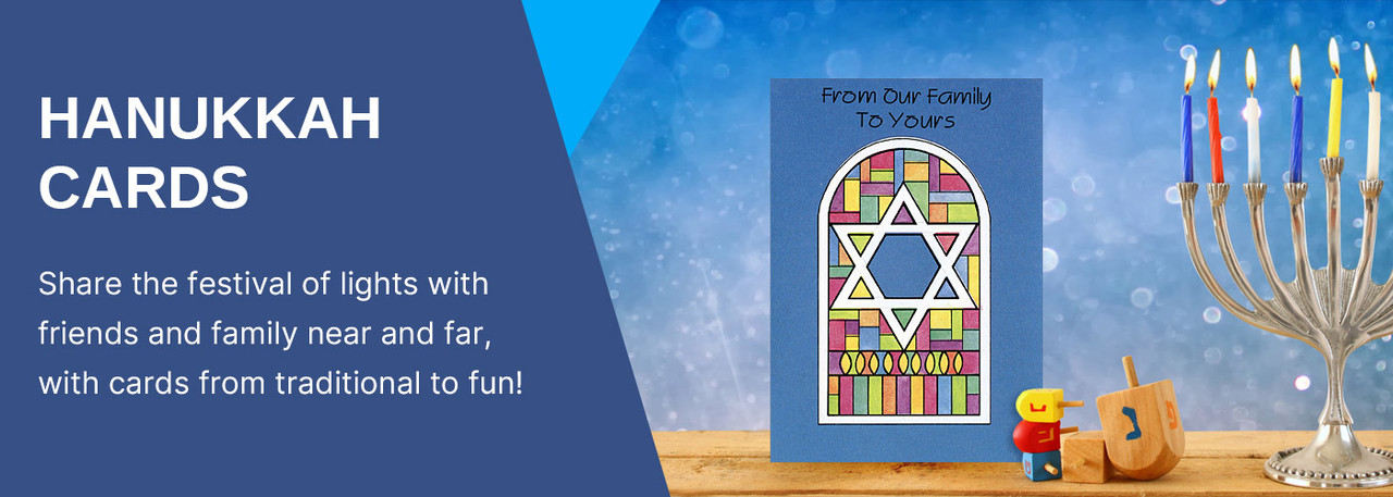 Hanukkah begins on December 14 - Shop now and find the best Hanukkah card for family and friends.