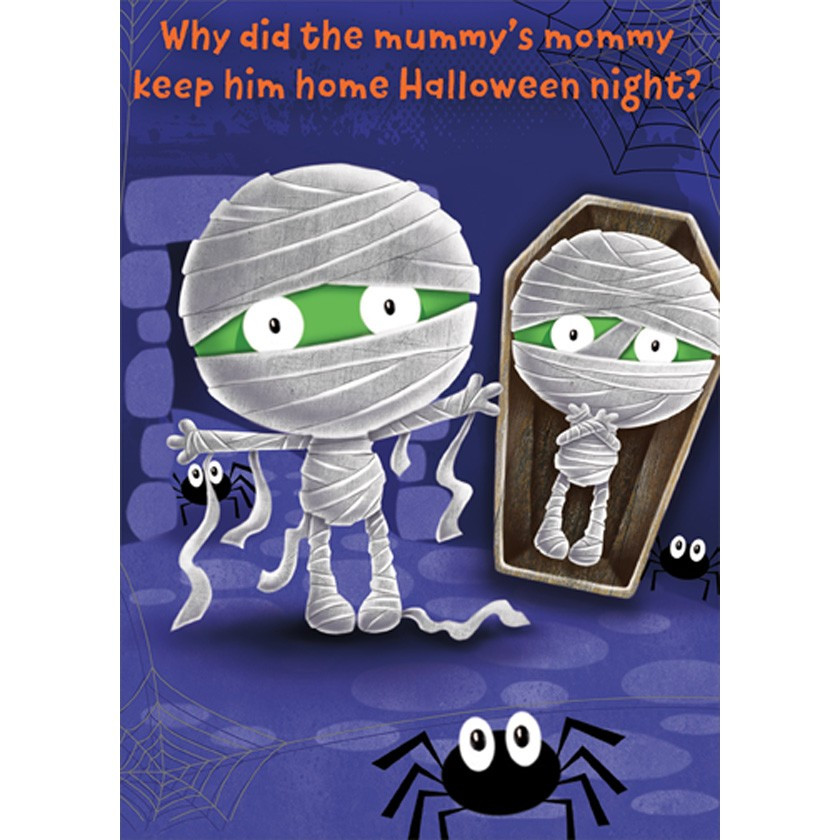 Halloween Card For Granddaughter - Cute Kitten Mummy With Candy Bucket Greeting Card