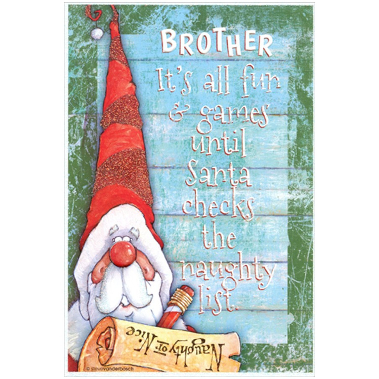 Christmas Card - Naughty List - Santa Claus - Father Christmas