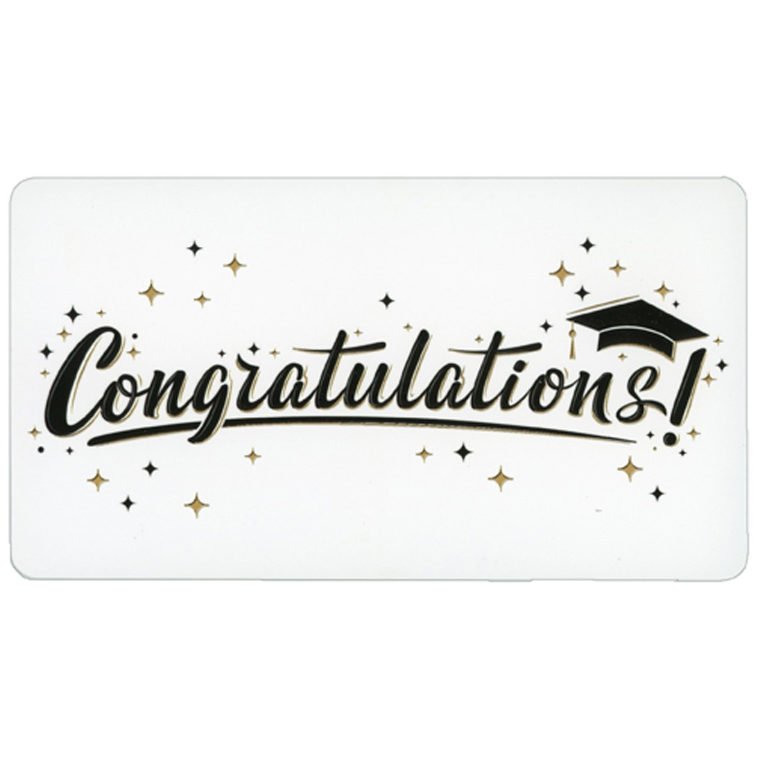 Congratulations Grad Cap: Gold and Black Stars Graduation Money Holder ...