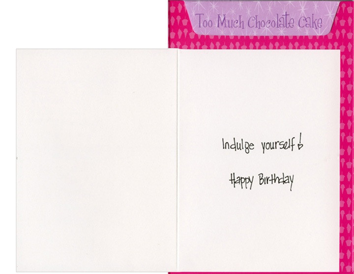 Too Much Chocolate Cake Dolly Mama Funny / Humorous Recipe Birthday