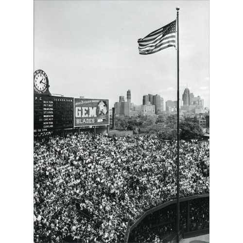 Bleachers At Briggs Stadium Historic Detroit Blank Note Card