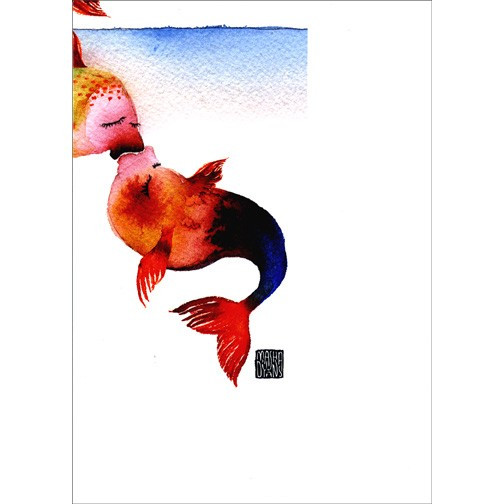 Kissing Fish Valentine's Day Card | PaperCards.com
