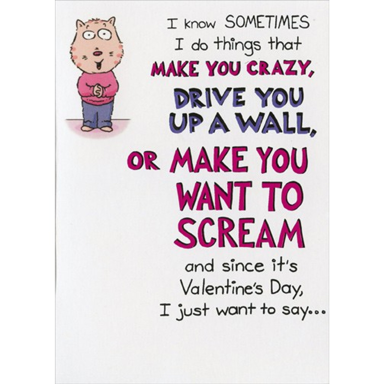 Make You Crazy Funny Valentine's Day Card 
