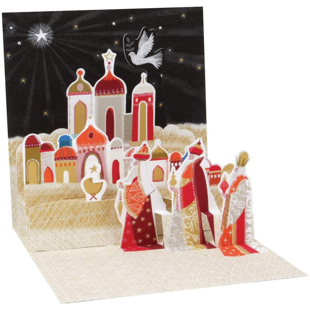 Three Wise Men Religious Pop Up Christmas Card