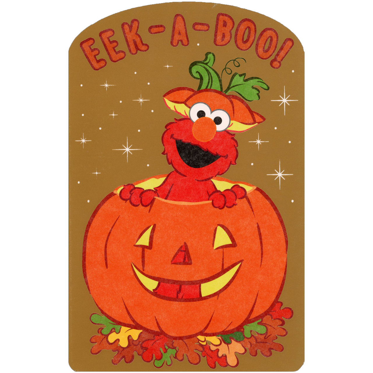 Elmo Pumpkin Eek A Boo! : Sesame Street : Baby's 1st / First Halloween Card