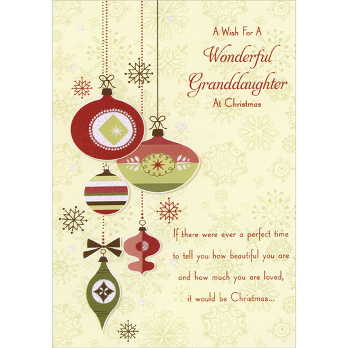 Perfect Time to Tell You: Red and Green Ornaments on Dotted