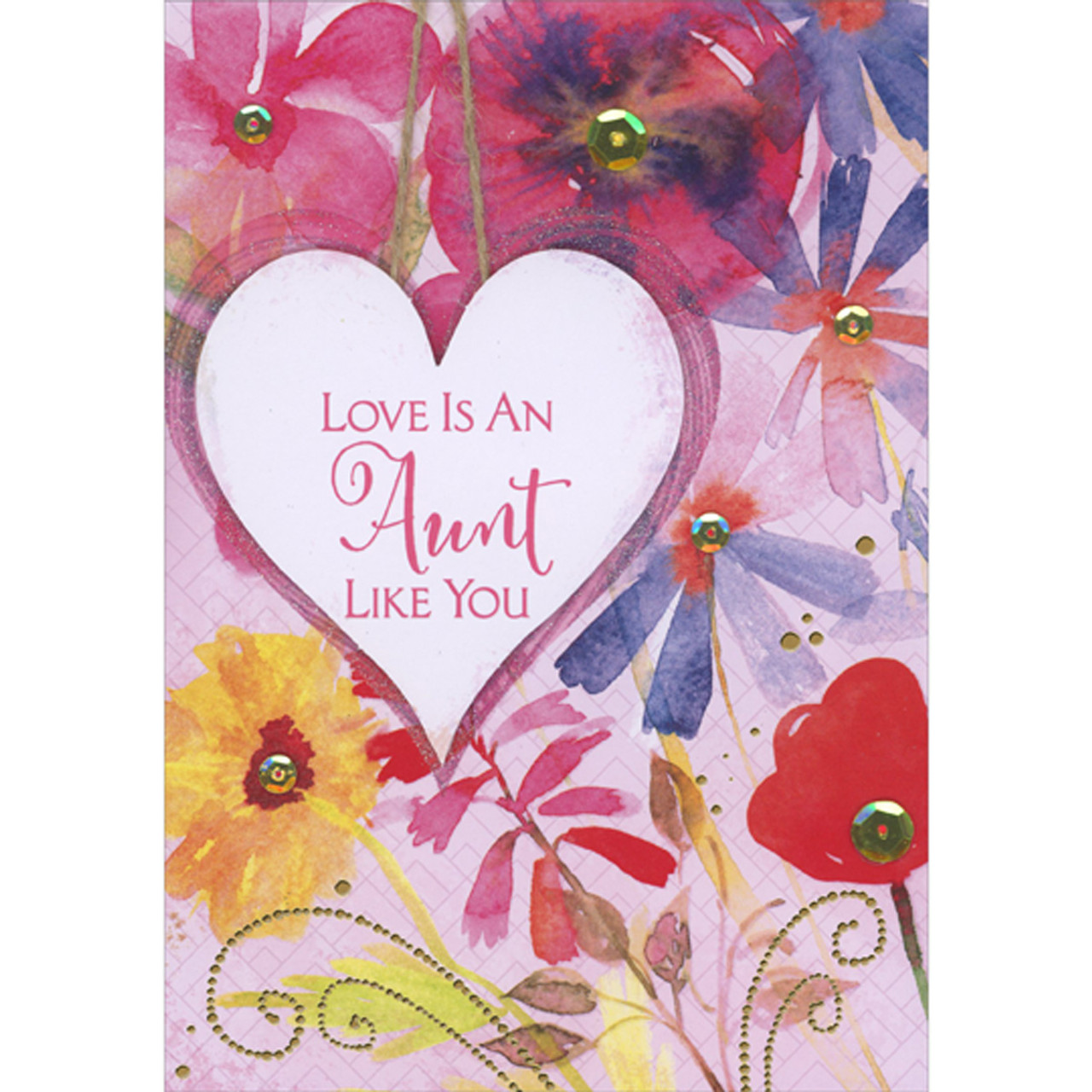 Valentines Day Card Love Hearts Watercolor Hearts Big Heart Blank Valentine  