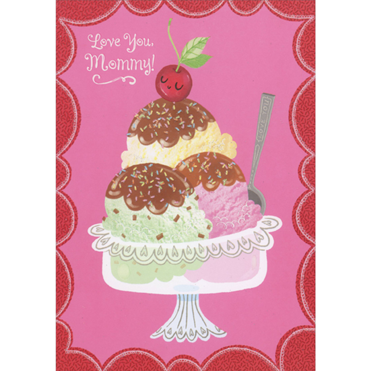 Ice Cream Sundae Birthday Gift Idea with Printable Birthday Card
