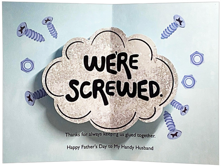 Lustige Geburtstagskarte 'If Dad Can't Fix It, It's F*cked' – Witzig, Blanko Innen