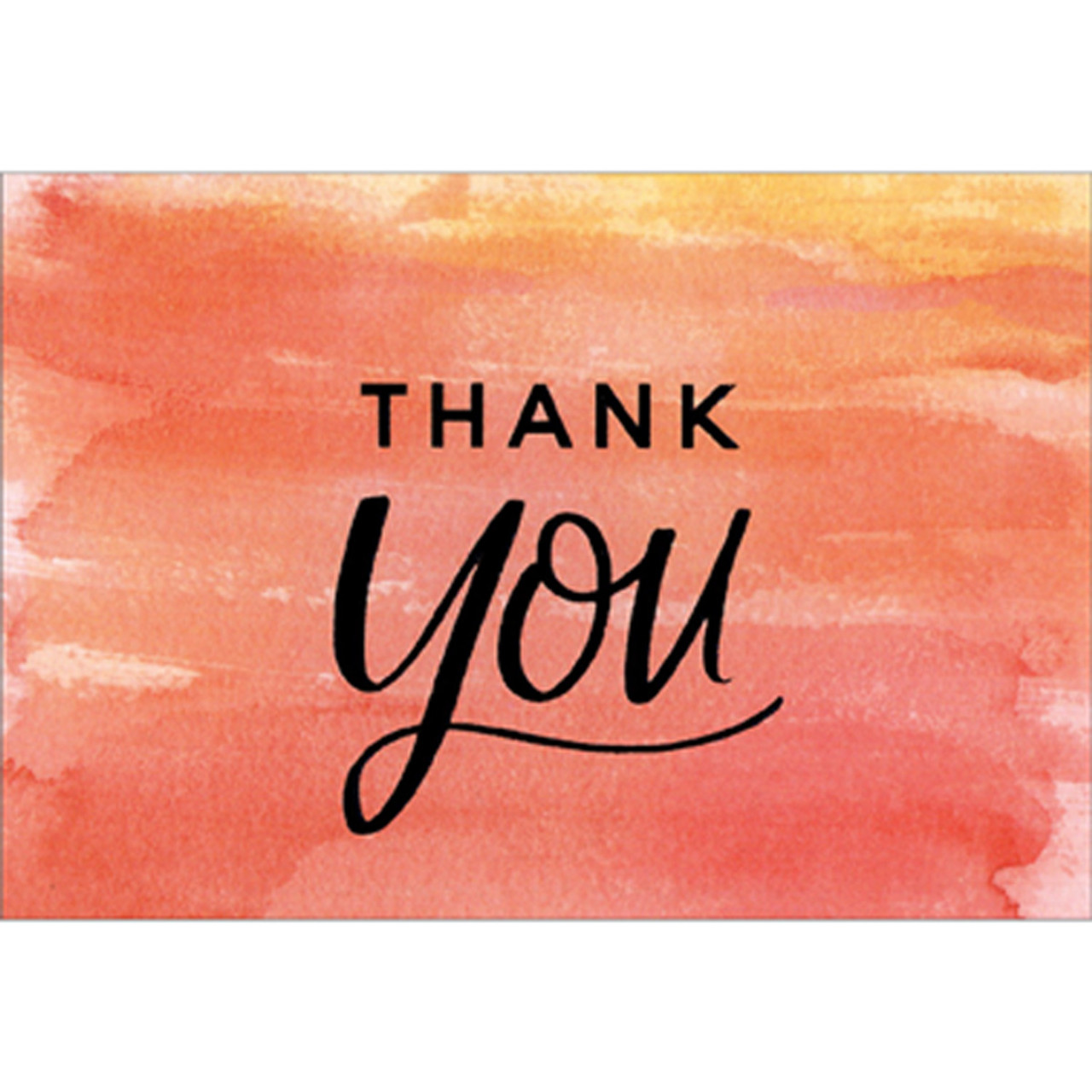 Blocks Of Color Thank You Notes in Orange