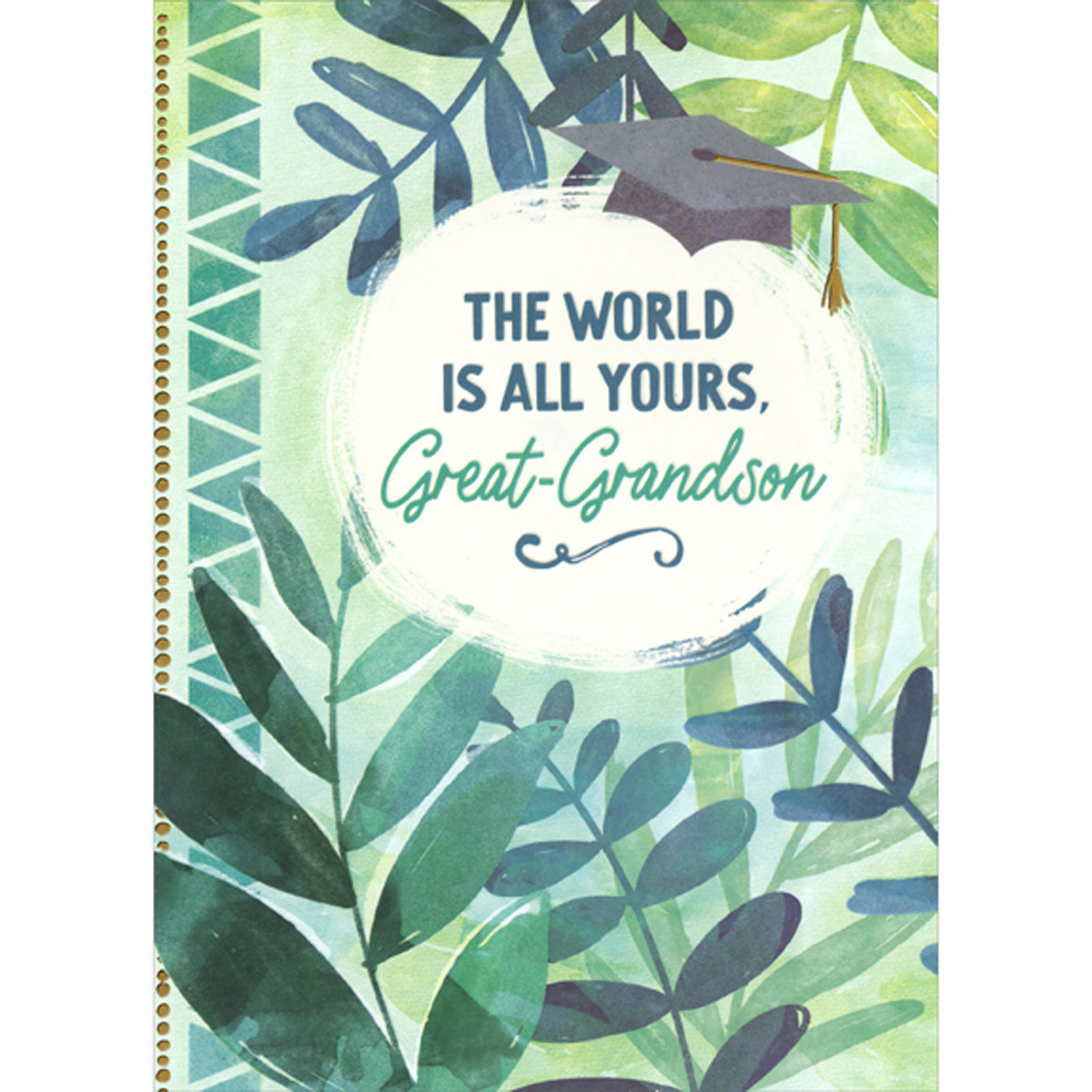 Rush Design Wonderful Grandson Graduation Congratulations Card - Mortarboard Hats And Books With Flitter Details And Embellishments - Eco-Friendly And Recyclable
