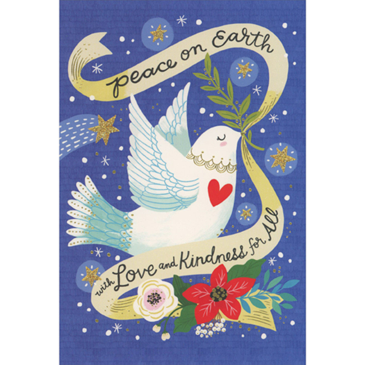 White Dove Holding Peace On Earth with Love and Kindness Banner ...