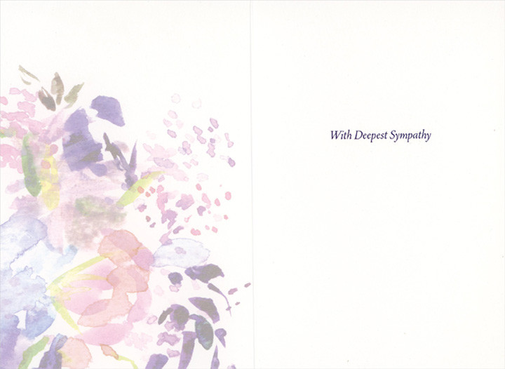 Bunch of Pink and Purple Watercolor Flowers with Silver Foil Trim ...